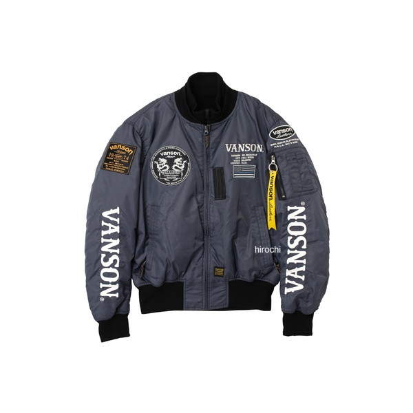 VS26108W バンソン VANSON 2026年秋冬モデル MA-1 ジャケット グレー/アイボリー M