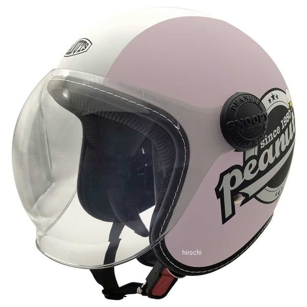 SNJ-107 アークス AXS SNOOPY HIGHWAY RIDER ハイウェイライダー シールド付 ジェットヘルメット ピンク マット SM