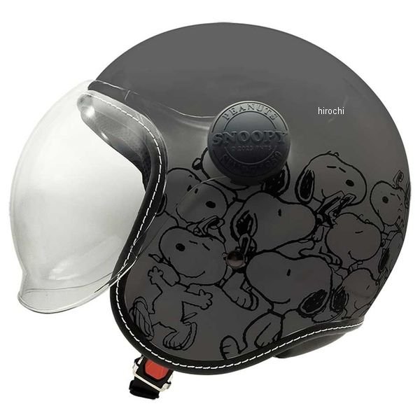 SNJ-116 アークス AXS SNOOPY CARNIVAL スヌーピー カーニバル シールド付 ジェットヘルメット グレー マット SM