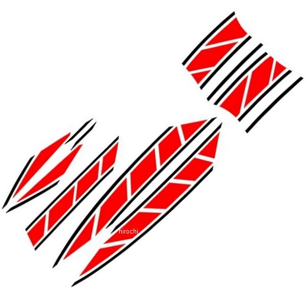 se44j-1-2-bkr ワールドウォーク ストロボステッカー1 新シグナスX用 黒/赤