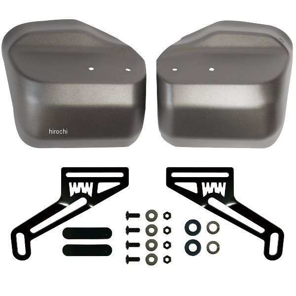 ws-40-SLV ワールドウォーク 塗装大型ナックルガード 20年-23年 CT126ハンターカブ マットアーマードシルバーメタリック