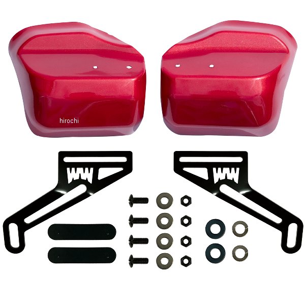 ws-44-RD ワールドウォーク 塗装ナックルガード 22年 ダックス125 パールネビュラレッド