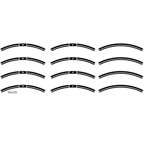 w400rim_bk ワールドウォーク NEO CLASSICリムステッカー W400 黒