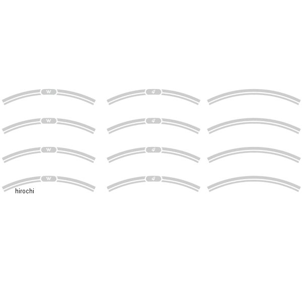 w400rim_s ワールドウォーク NEO CLASSICリムステッカー W400 シルバー
