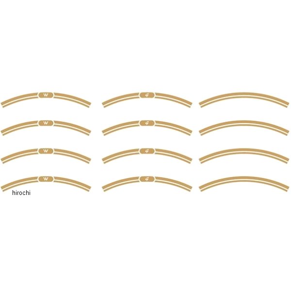 w400rim_g ワールドウォーク NEO CLASSICリムステッカー W400 ゴールド