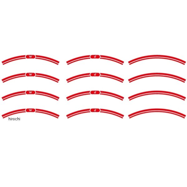 w400rim_r ワールドウォーク NEO CLASSICリムステッカー W400 赤