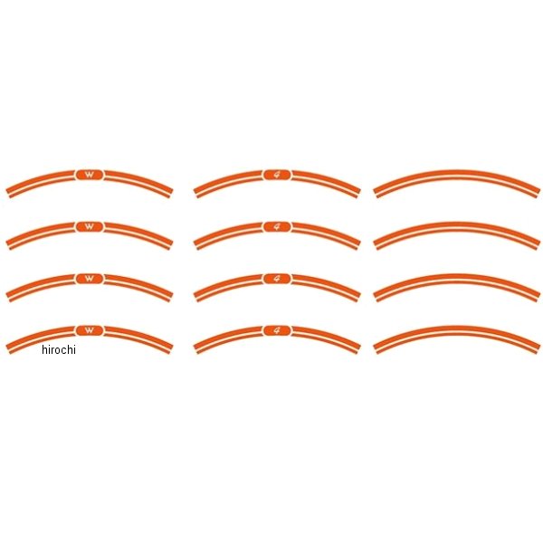 w400rim_o ワールドウォーク NEO CLASSICリムステッカー W400 オレンジ