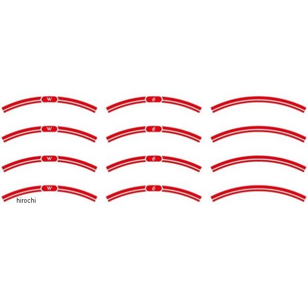 w650rim_r ワールドウォーク NEO CLASSICリムステッカー W650 赤