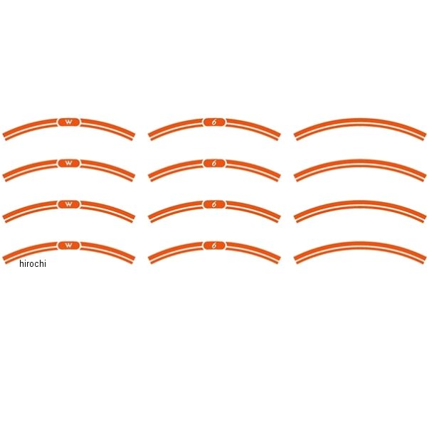 w650rim_o ワールドウォーク NEO CLASSICリムステッカー W650 オレンジ