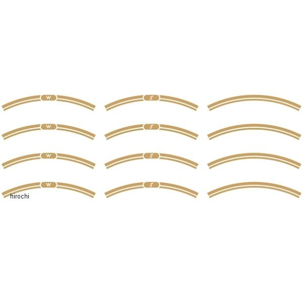 w800rim_g ワールドウォーク NEO CLASSICリムステッカー W800 ゴールド