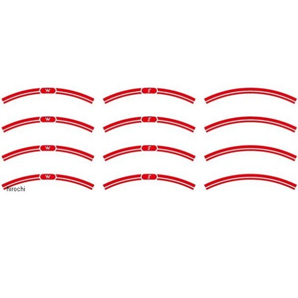 w800rim_r ワールドウォーク NEO CLASSICリムステッカー W800 赤