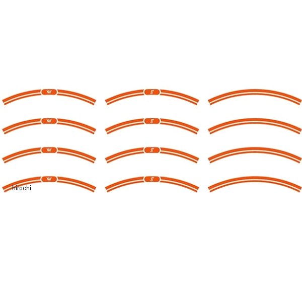 w800rim_o ワールドウォーク NEO CLASSICリムステッカー W800 オレンジ