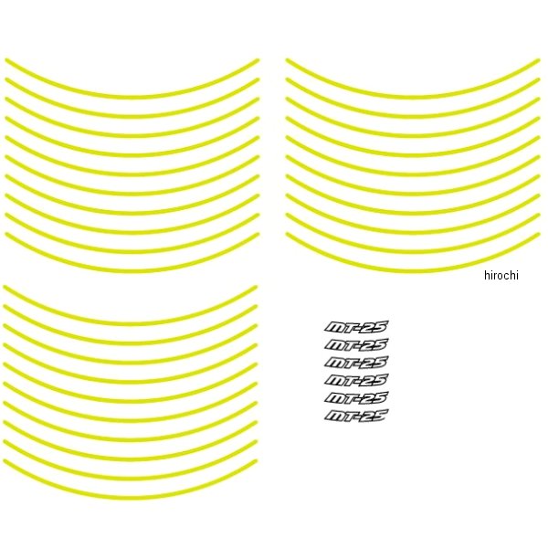 mt-25rim_ref_yg ワールドウォーク リフレクトリムステッカー MT-25 蛍光黄緑