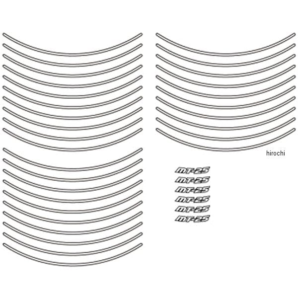 mt-25rim_w ワールドウォーク ソリッドカラーリムステッカー MT-25 白