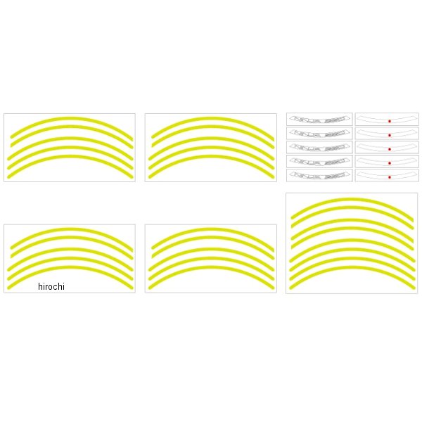 ninja250-rim_ref_yg ワールドウォーク リフレクトリムステッカー Ninja250、Ninja250SL 蛍光黄緑