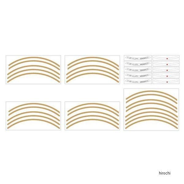 ninja250-rim_g ワールドウォーク Ninja250 Ninja250SL用 リムステッカー  ゴールド