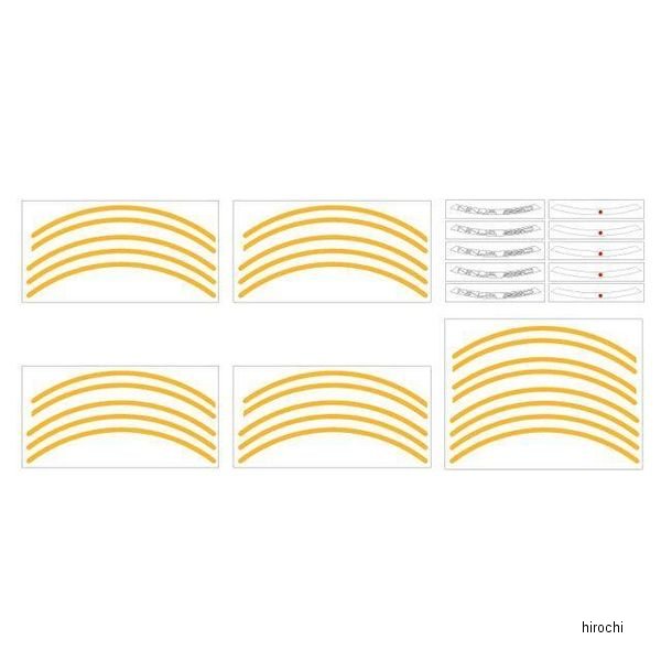 ninja250-rim_y ワールドウォーク Ninja250 Ninja250SL用 リムステッカー  イエロー