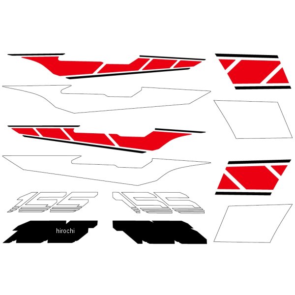 maje-s_2_bkr ワールドウォーク ストロボステッカー マジェスティS 黒/赤