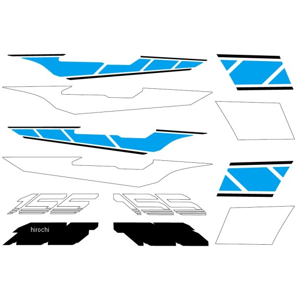 maje-s_2_bksbl ワールドウォーク ストロボステッカー マジェスティS 黒/ライトブルー