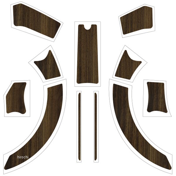 st-5_walnut ワールドウォーク ウッドパネルステッカー 18年-22年 クロスカブ110 ウォルナット