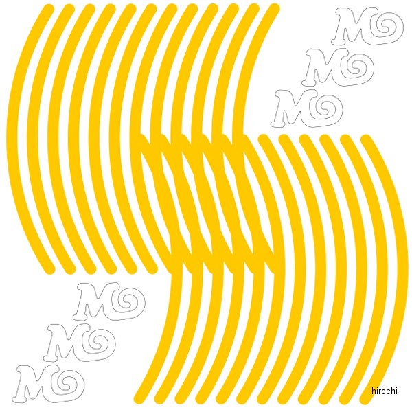 rim-11_yel ワールドウォーク リムステッカー モンキー125 黄