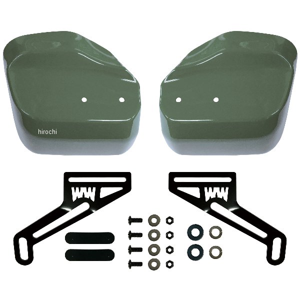 ws-40-GRE ワールドウォーク 塗装大型ナックルガード 20年-23年 CT125ハンターカブ パールオーガニックグリーン