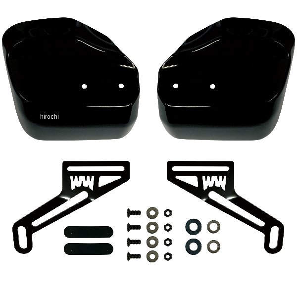 ws-39-BLK ワールドウォーク 塗装大型ナックルガード 18年-22年 クロスカブ110 グラファイトブラック