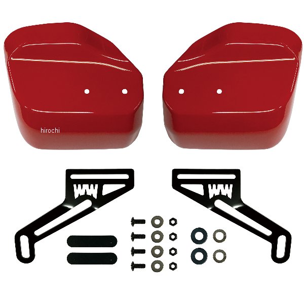 ws-39-RED ワールドウォーク 塗装大型ナックルガード 18年-22年 クロスカブ110 マグナレッド