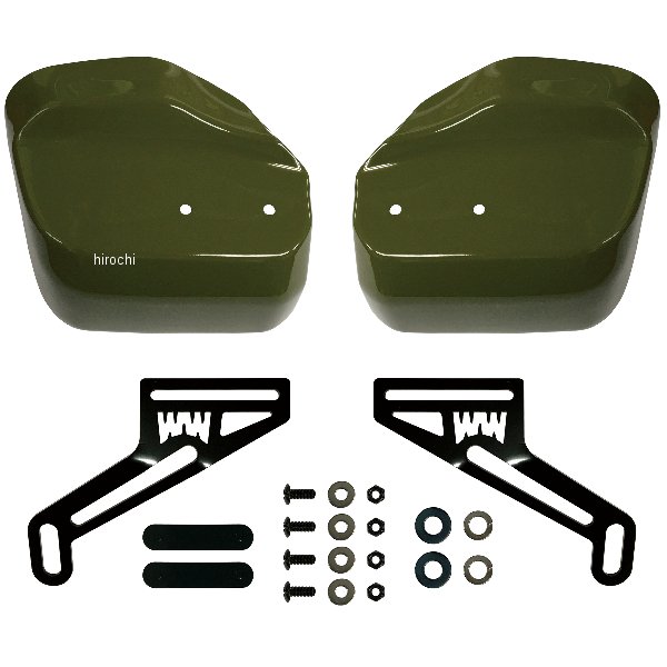 ws-39-GRE ワールドウォーク 塗装大型ナックルガード 18年-22年 クロスカブ110 カムフラージュグリーン