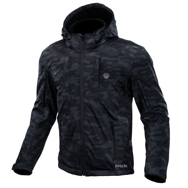 JK-6022 コミネ KOMINE 秋冬モデル プロテクトソフトシェルシステムパーカ ブラックカモ 2XLサイズ
