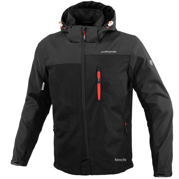 JK-1143 コミネ KOMINE 春夏モデル プロテクトメッシュパーカ -テン 黒 Lサイズ