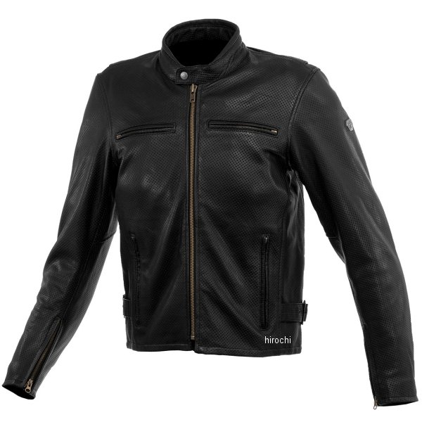 LJ-5383 コミネ KOMINE 春夏モデル ベンティッドシングルライダースレザージャケット 黒 XLサイズ