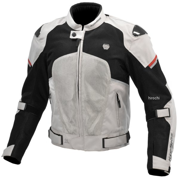 JK-1573 コミネ KOMINE 春夏モデル プロテクトカーボンメッシュジャケット ライトグレー/黒 Lサイズ