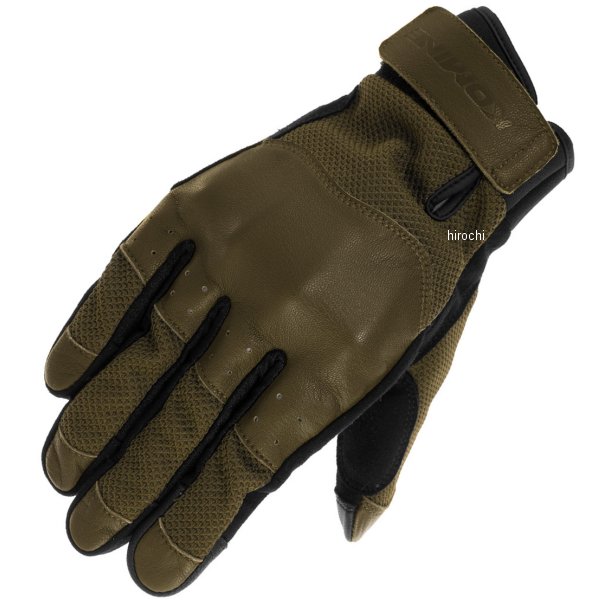 GK-2563 コミネ KOMINE 春夏モデル CEプロテクトレザーメッシュグローブ タートル オリーブ Lサイズ
