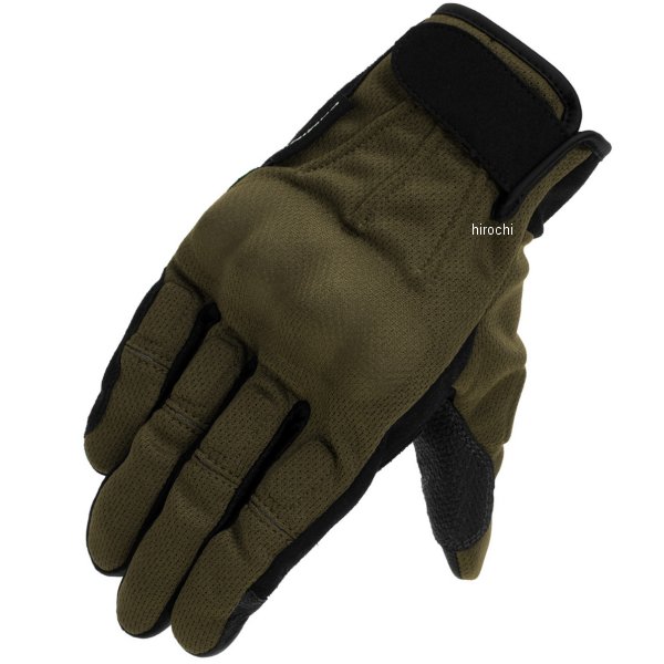 GK-2493 コミネ KOMINE 春夏モデル プロテクトヴィンテージメッシュグローブ オリーブ Sサイズ