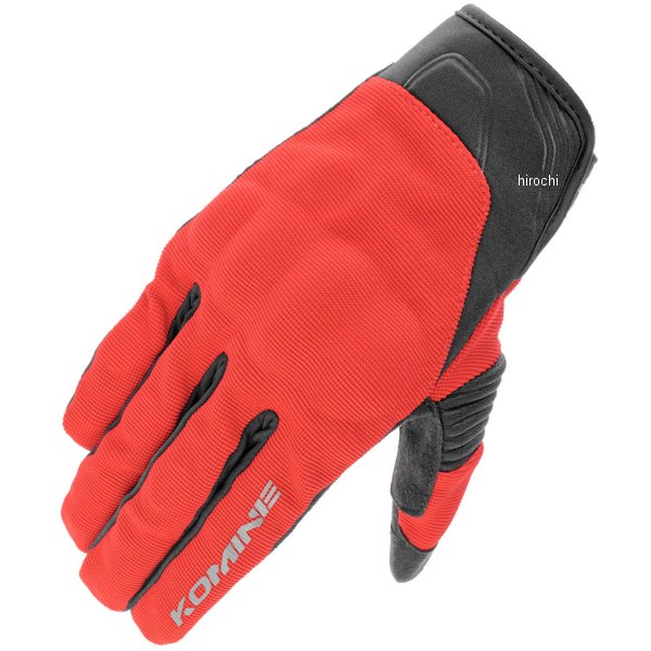 GK-1833 コミネ KOMINE 春夏モデル プロテクトメッシュグローブ ブレイブ 赤 Lサイズ