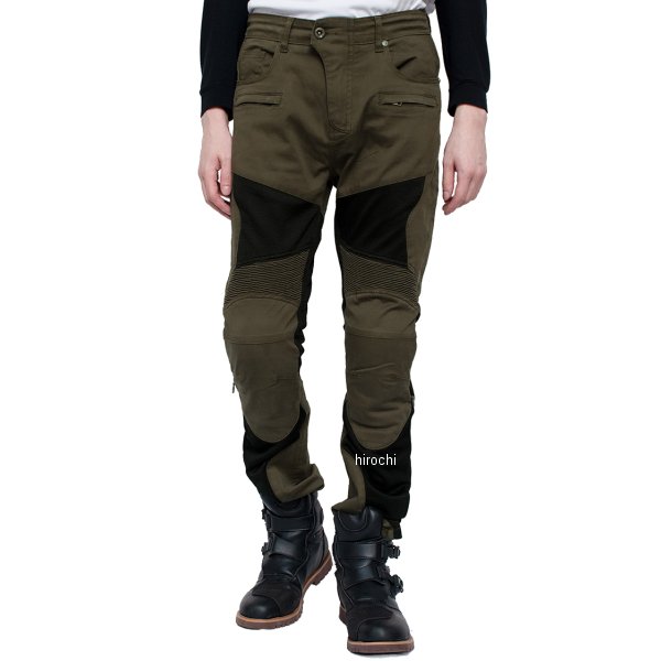 PK-755 コミネ KOMINE 春夏モデル ストレッチャブルプロテクトメッシュパンツ オリーブ Mサイズ