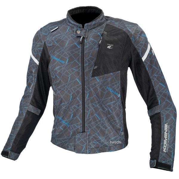 JK-1283 コミネ KOMINE 春夏モデル プロテクトフルメッシュジャケット クラッシュブルーブラック XLサイズ