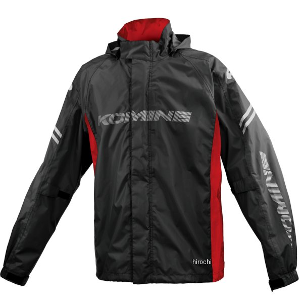 RK-5393 コミネ KOMINE 春夏モデル ブレスターレインウェア フィアート コミネブラックレッド Lサイズ