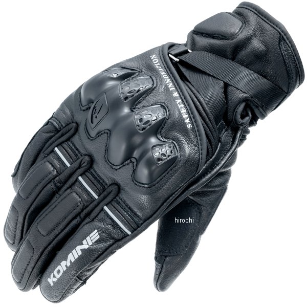 GK-854 コミネ KOMINE 秋冬モデル レザープロテクトウォームグローブHG 黒 Lサイズ