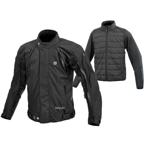 JK-5995 コミネ KOMINE 秋冬モデル フルイヤーシステムジャケットセット 黒 XLサイズ