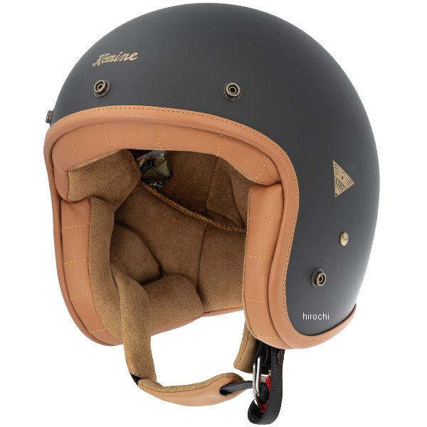 HK-195 コミネ KOMINE ヘリテージレザージェットヘルメット マットブラック XLサイズ