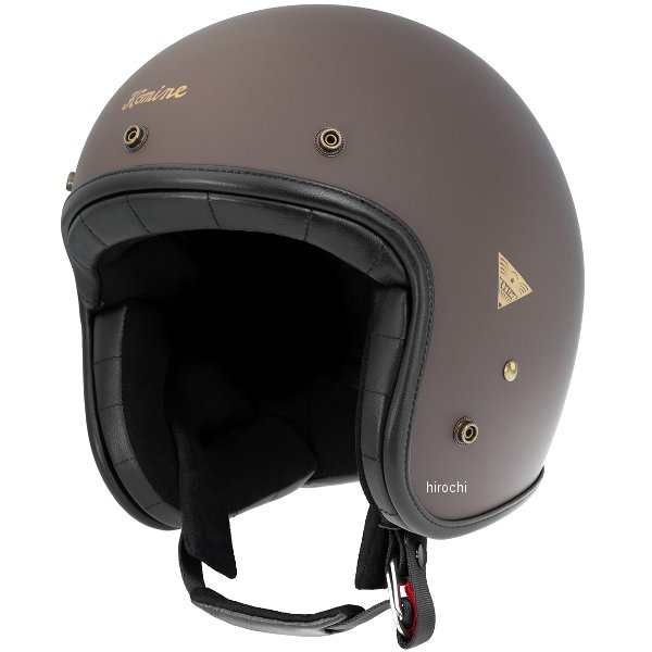 HK-195 コミネ KOMINE ヘリテージレザージェットヘルメット マットブラウン Lサイズ