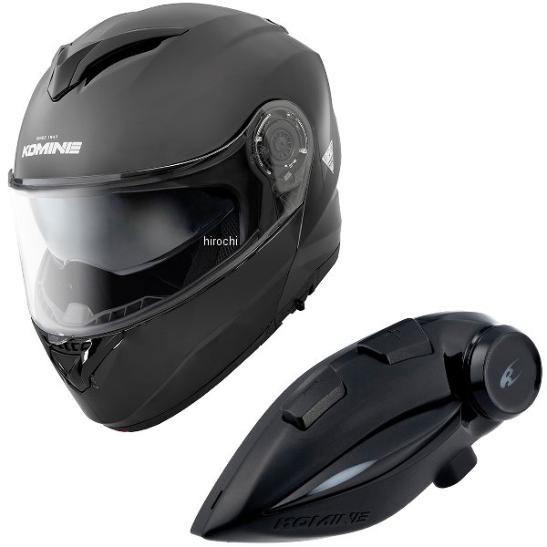HK-171+i コミネ KOMINE フルフェイスヘルメット&モーターサイクルインターカム グロスブラック XLサイズ