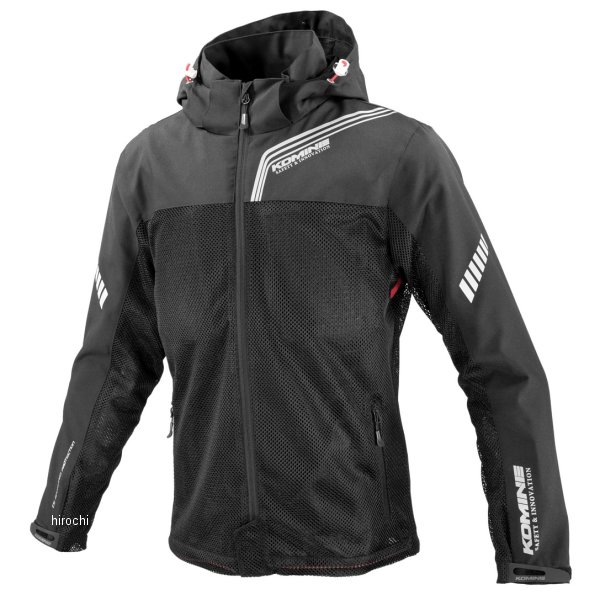 JK-179 コミネ KOMINE 春夏モデル エニグマライト ハーフメッシュパーカ 黒 3XLサイズ