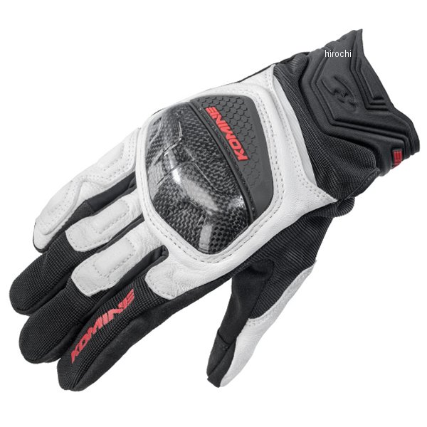 GK-268 コミネ KOMINE 春夏モデル カーボンメッシュグローブ 白 Lサイズ