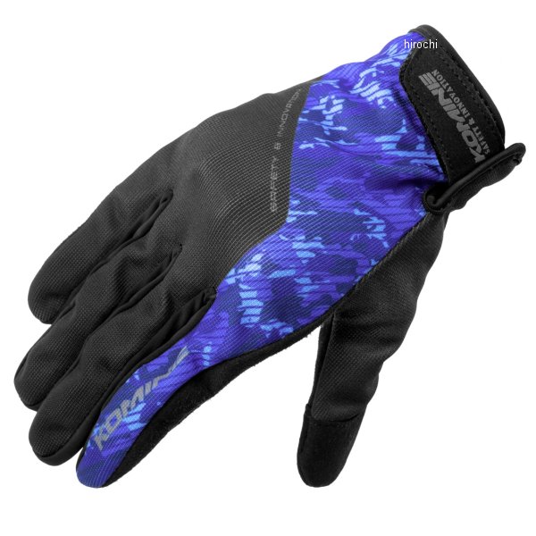 GK-270 コミネ KOMINE 春夏モデル プロテクトメッシュグローブ 青/カモ XLサイズ