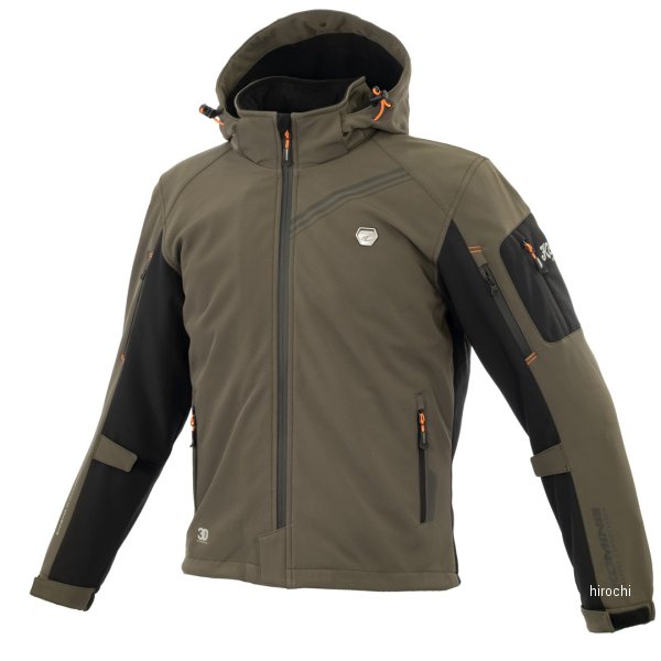 07-5795 コミネ KOMINE 2025年秋冬モデル JK-5795 エニグマG2 ソフトシェルパーカ オリーブ 3XLサイズ