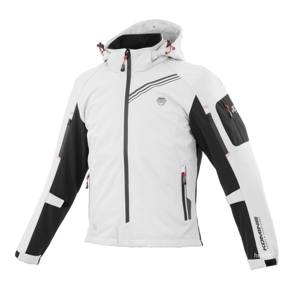 07-5795 コミネ KOMINE 2025年秋冬モデル JK-5795 エニグマG2 ソフトシェルパーカ ライトグレー ブラック XLサイズ