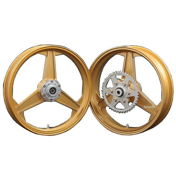 121-355/1 ピーエムシー PMC ソードホイール3 アルミ鍛造 SWORD-Evolution フロント 2.75-18 GSX-S ゴールド